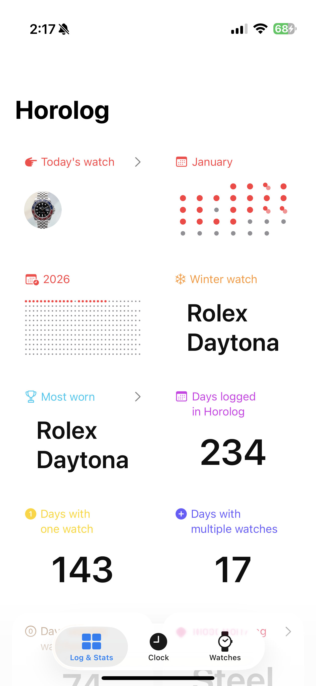 Horolog app screenshot